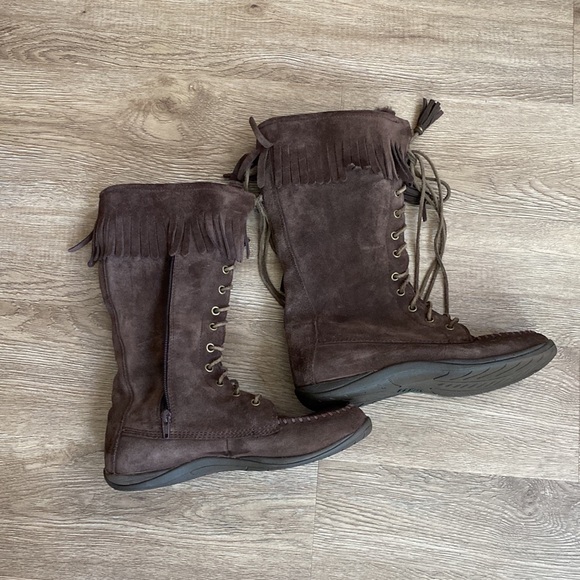 L.L. Bean Ll Bean Tall Brown Suede Moccasin Boots - Women | Color: Brown |8.5 - Picture 4 of 10